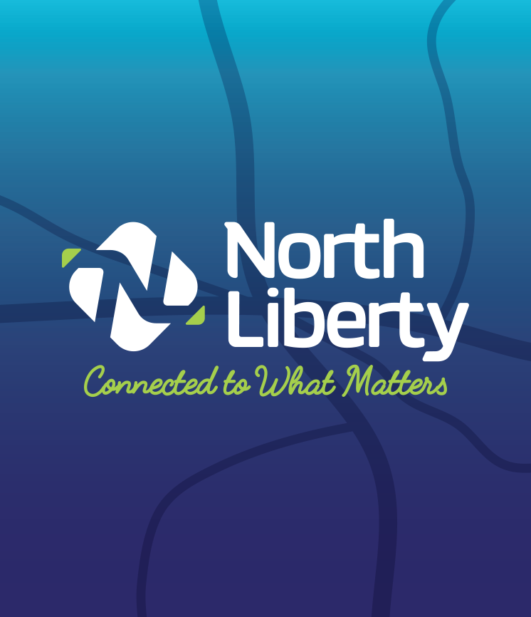 North Liberty portfolio page cover with logo