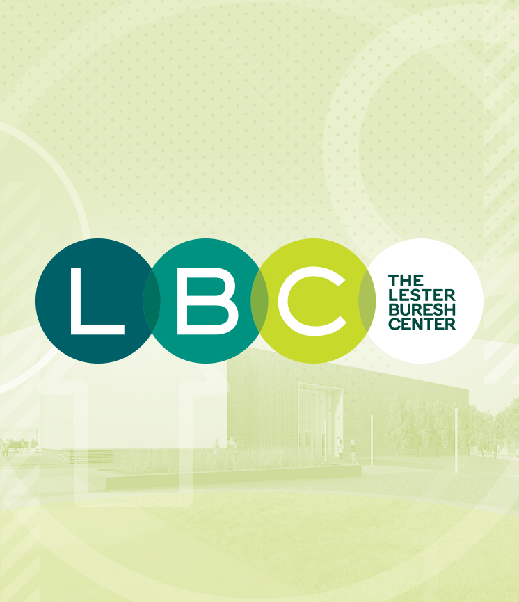 Lester Buresh Center portfolio page cover with logo